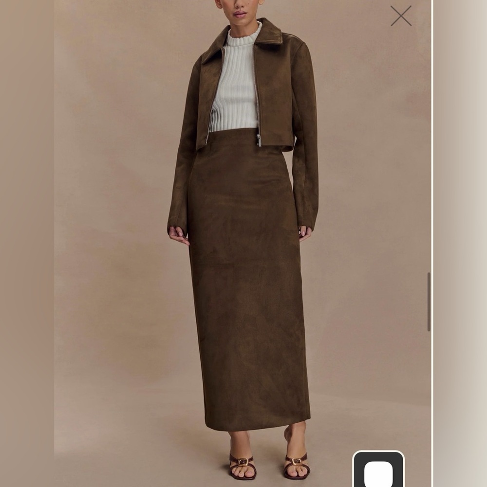 Meshki HAYES Faux Suede Collared Jacket - Picture 7 of 9